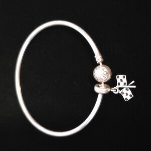 Pandora bracelet with checkered flag
